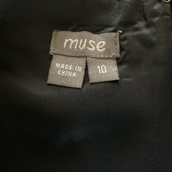 Muse Black and White Geometric Print Dress Size 10 - Picture 9 of 9